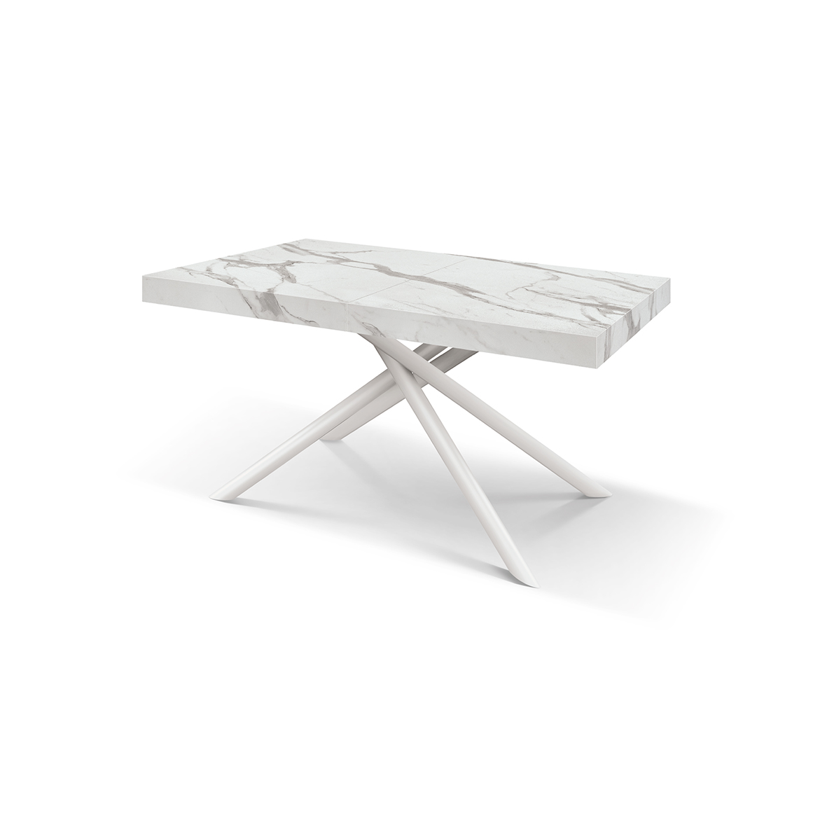 Masa extensibila Menego, blat ALB MARMORAT - 4