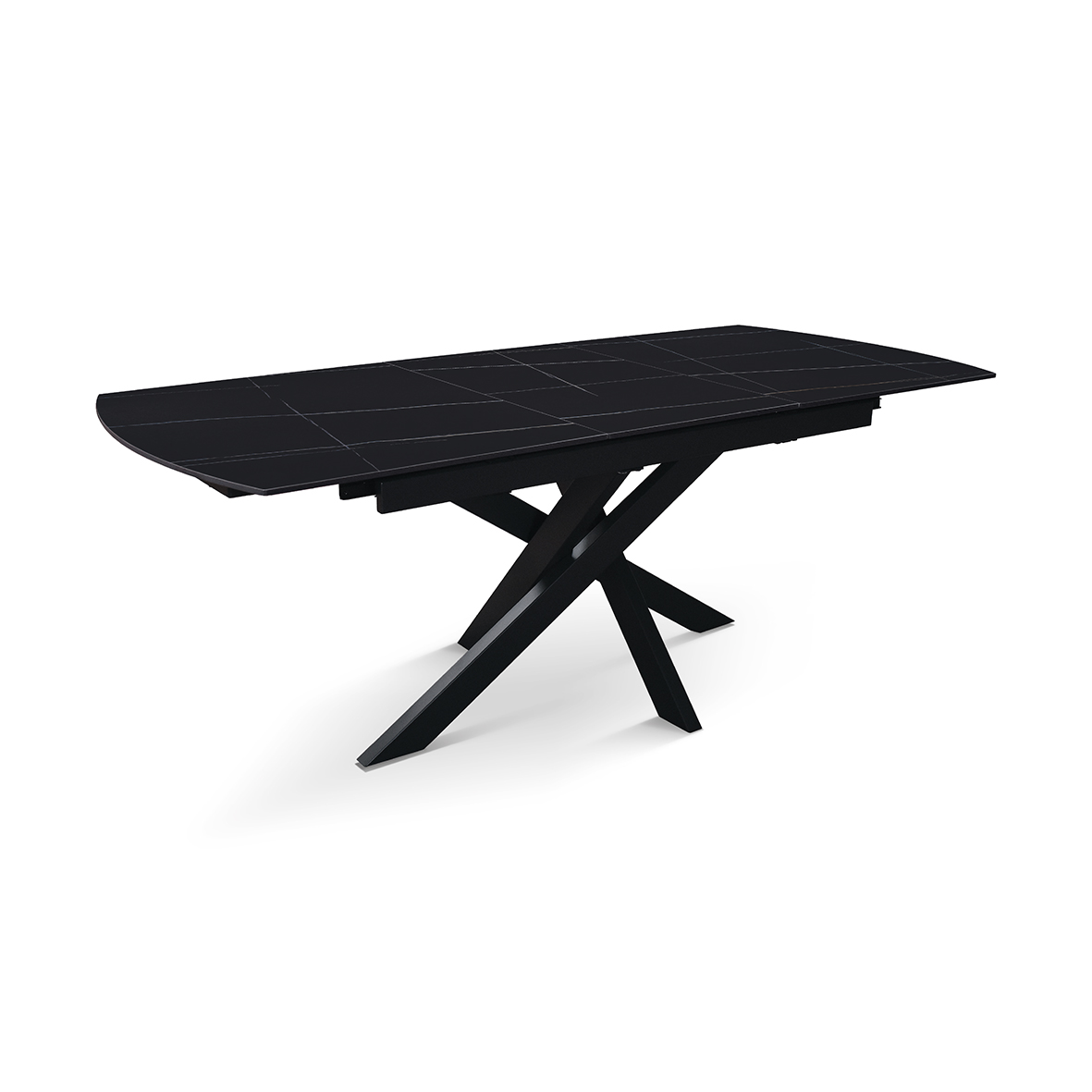 Masă Alma extensibilă, sticlă ceramică-picior metalic - 9