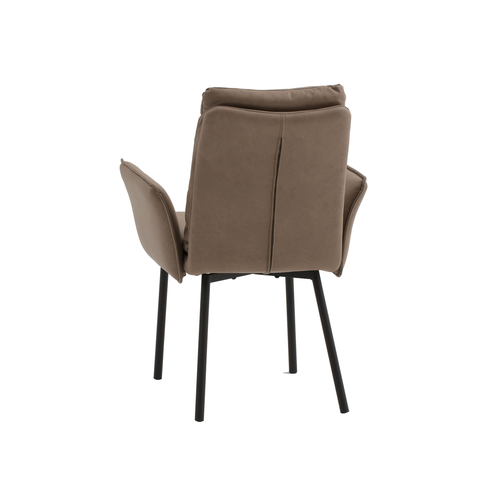 Scaun tip fotoliu Ramon, piele ecologica, structura metalica - 9