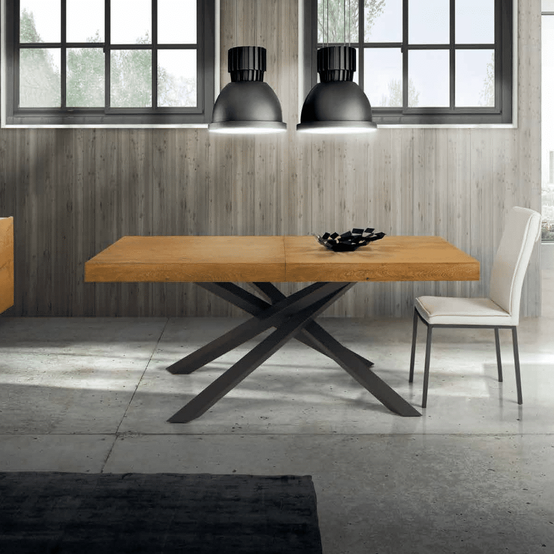 MASA WOOD - EXTENSIBILA CU PICIOR METALIC - 2