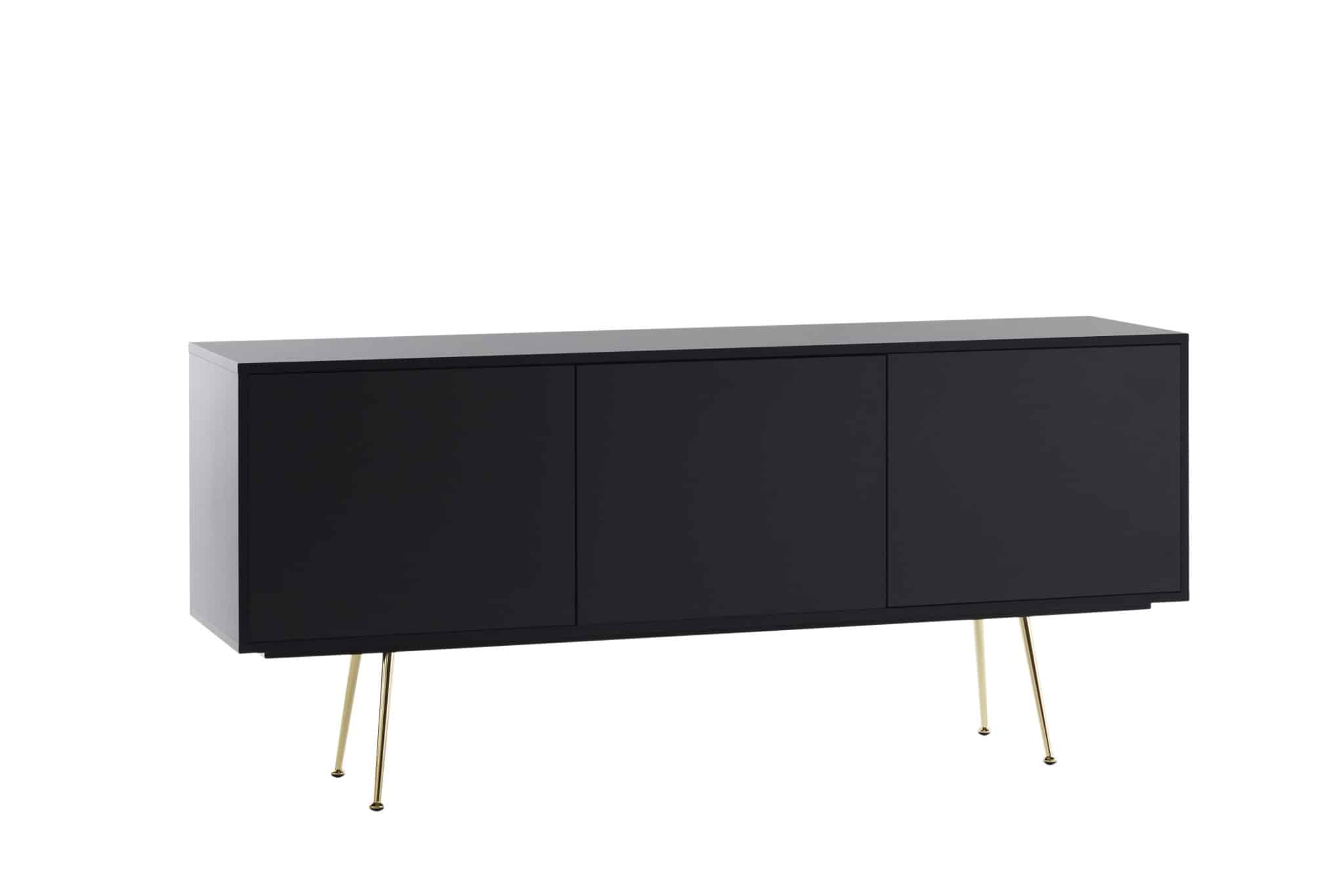 Comoda TV Limo, picioare aurii, deschidere push-pull - 13
