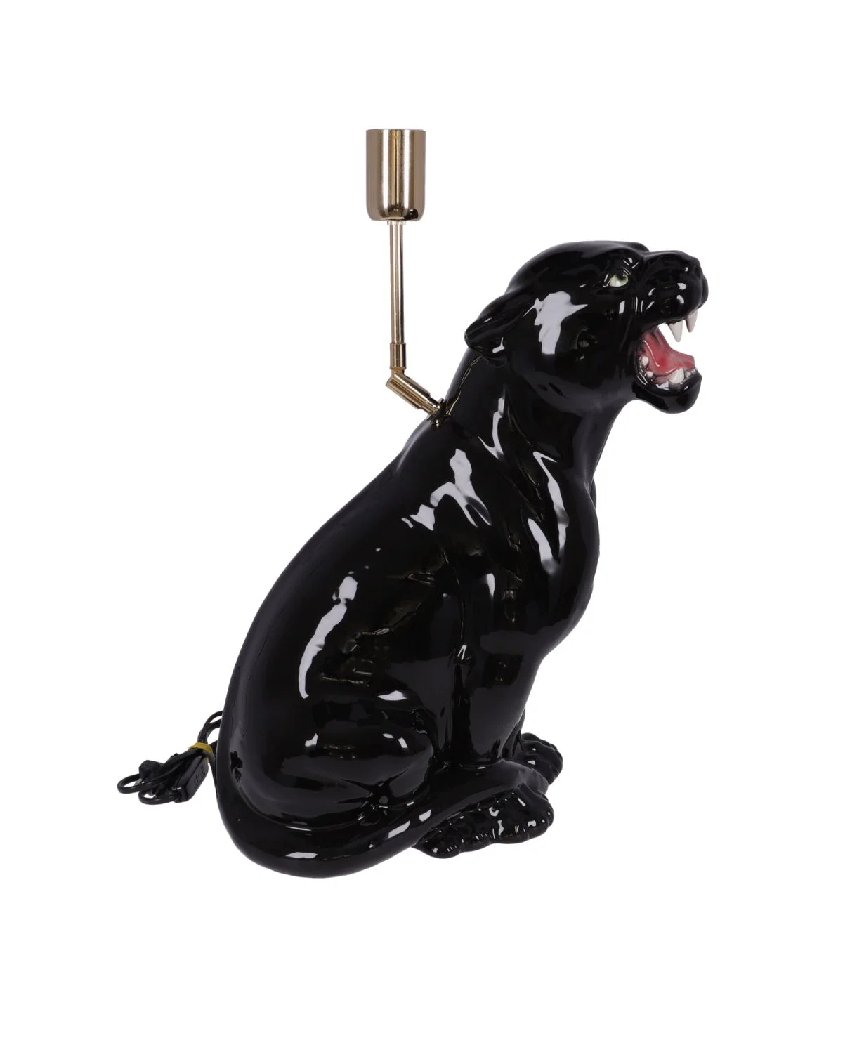Lampa ceramica Leopard Negru h 45 cm - 3