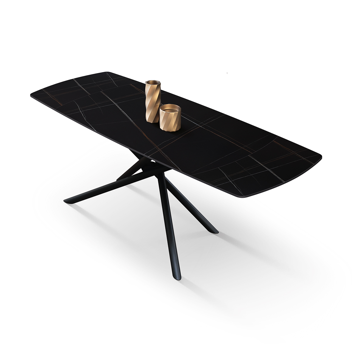 Masa ceramica extensibila Sahara Noir 160 x 90 x 75 cm - 10