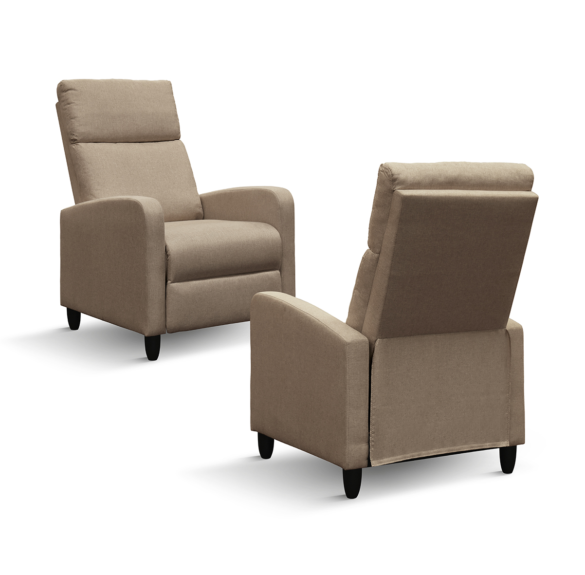 Fotoliu recliner Anna, țesătură, cadru metalic - 5