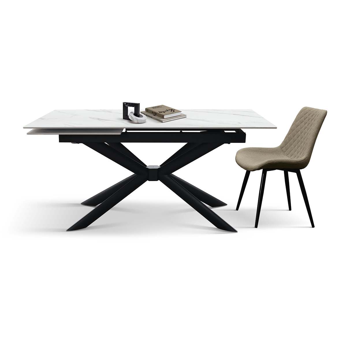 Masă Paris Rotativă extensibilă, ceramică-picior metalic 160 cm/90 cm/ 76 cm - 13