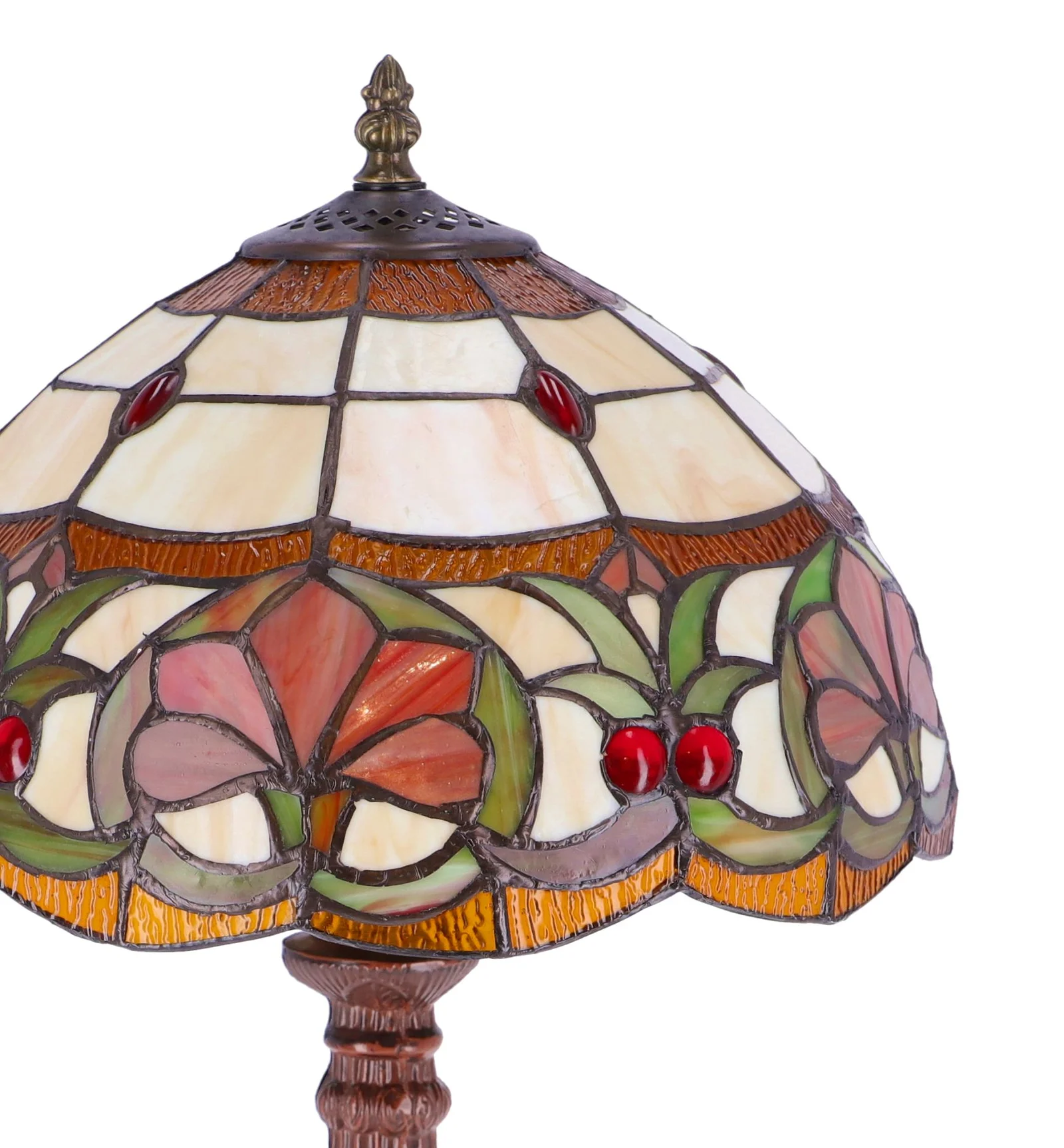 Lampa de masa Tiffany Lotus h 45 cm, abajur 30 cm - 2