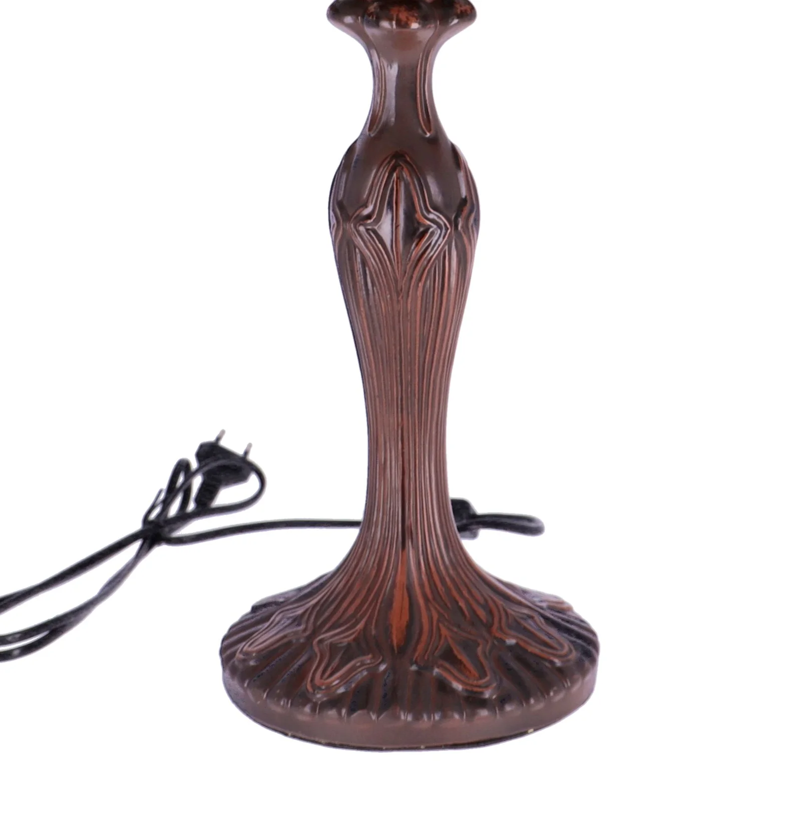 Lampa de masa Tiffany Red Lotus h 62 cm, abajur 40 cm - 2