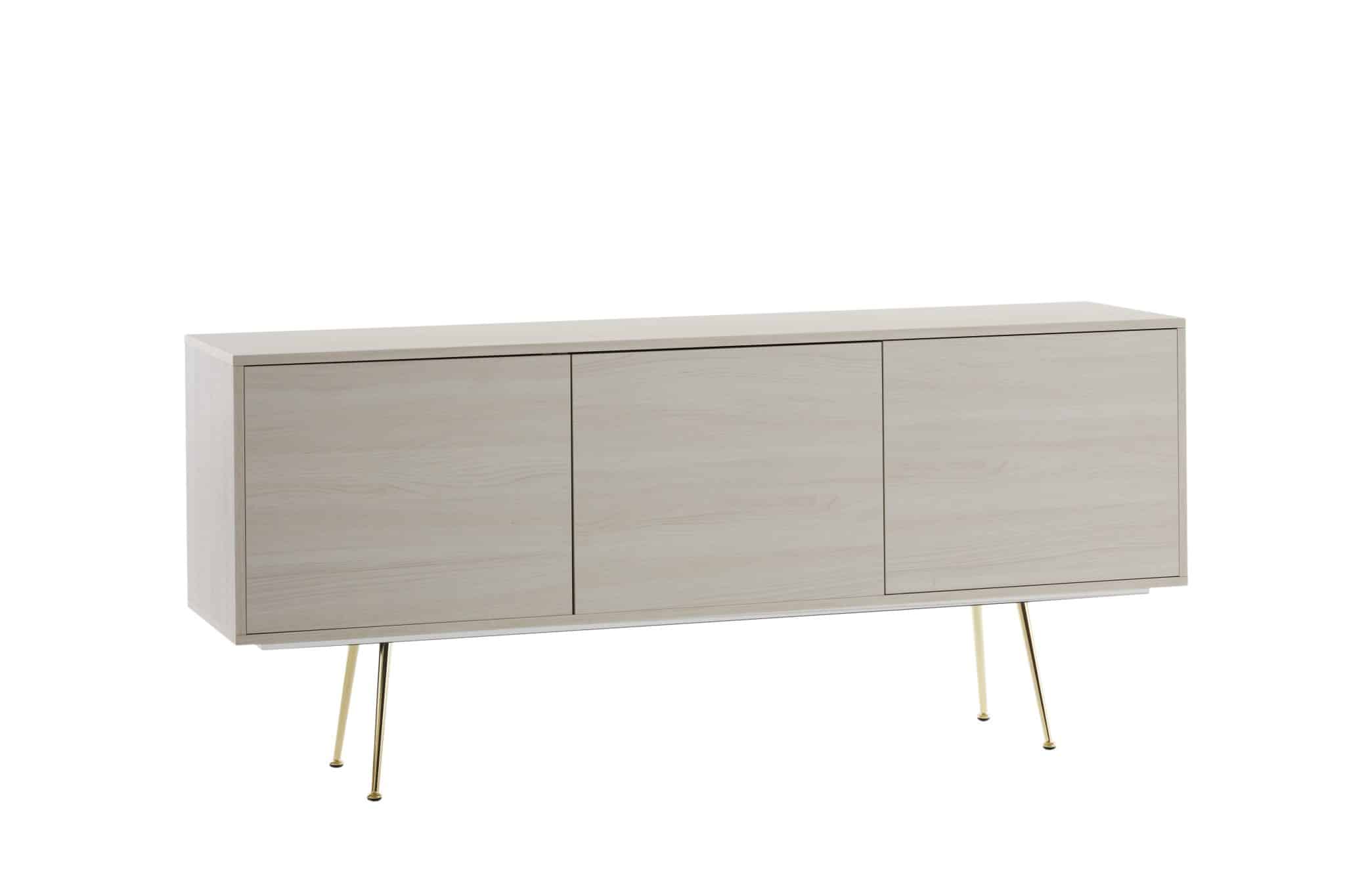 Comoda TV Limo, picioare aurii, deschidere push-pull - 4