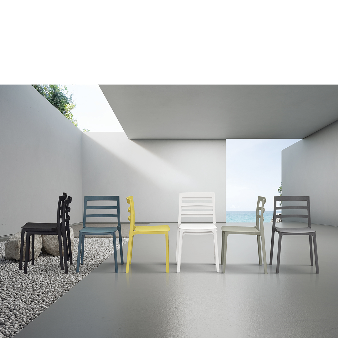 Set 4 scaune RIGATO -POLIPROPILENA- HORECA - 31