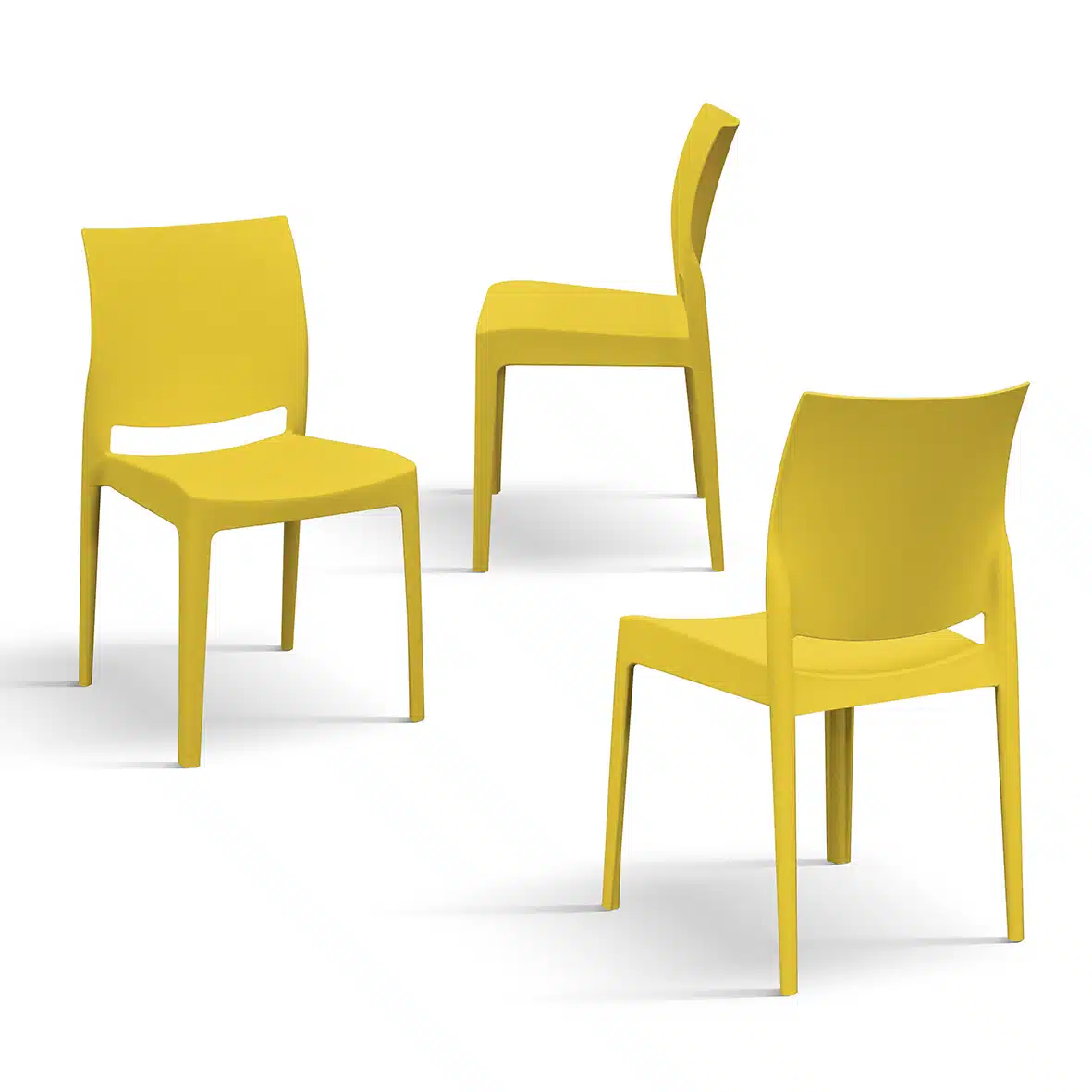 SET 4 SCAUNE PASTELLO - POLIPROPILENA - HORECA - 18