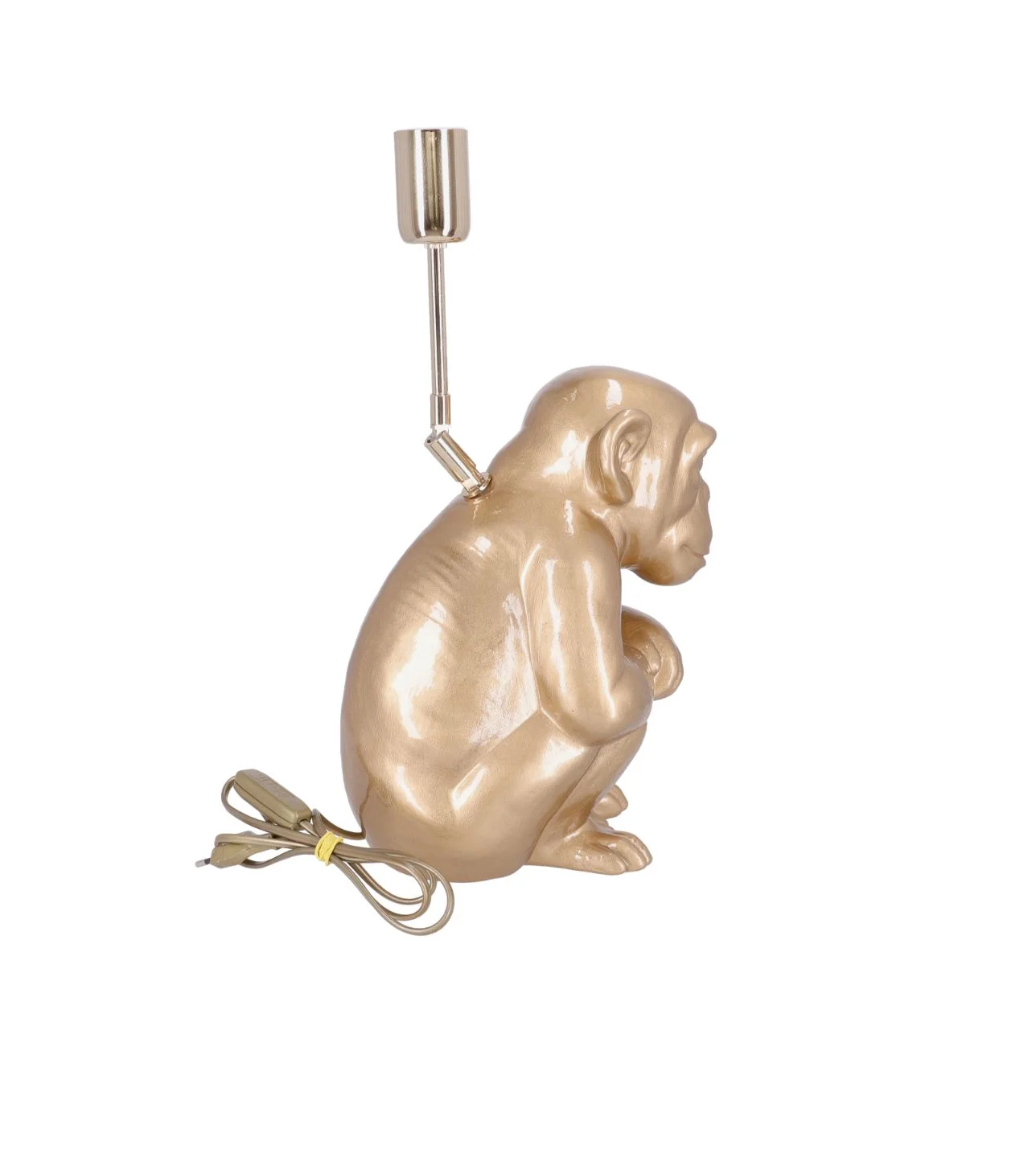 Lampa ceramica Maimuta Auriu h 35 cm - 3