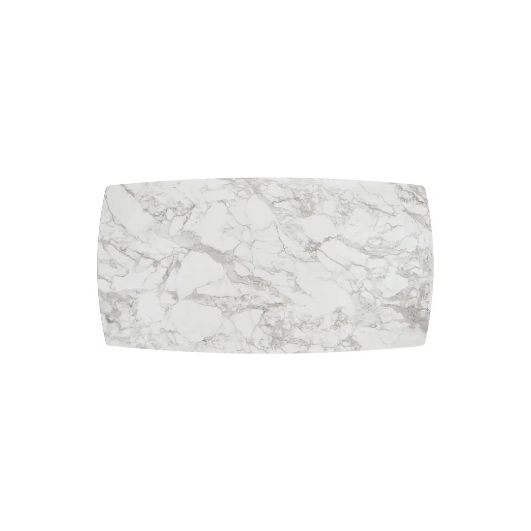 MIRABELLE -MASA BLAT ROTUNJIT CERAMICA ALB  EXTENSIBILA -PICIOR METALIC BRONZ 180 cm/ 90 cm - 7
