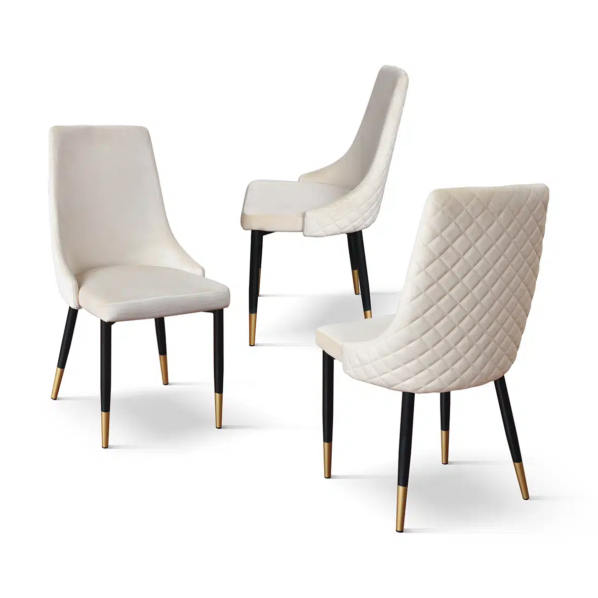 SET 4 Scaune Oro, structura metalica, catifea - 2