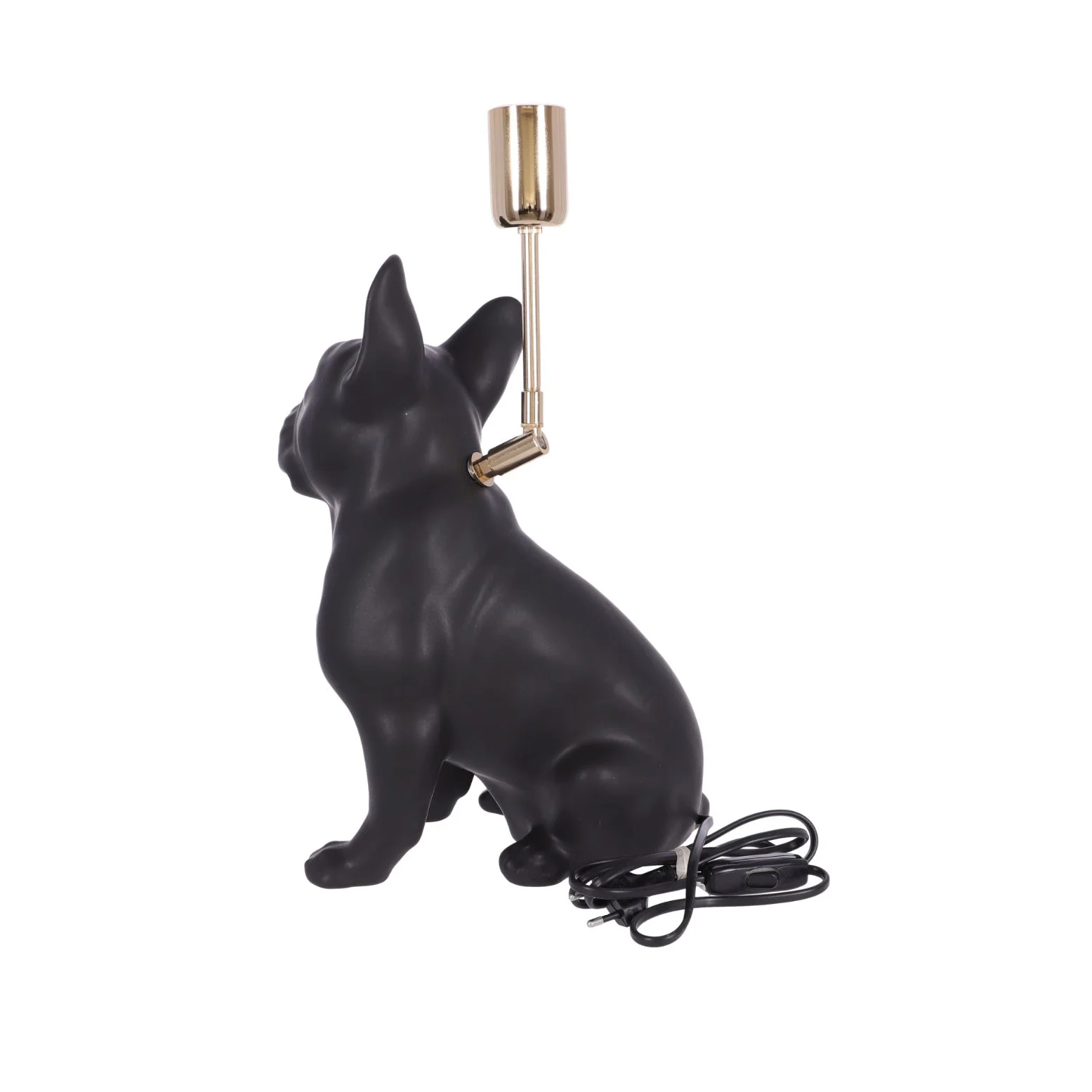 Lampa ceramica Bulldog negru mat h 35 cm - 4