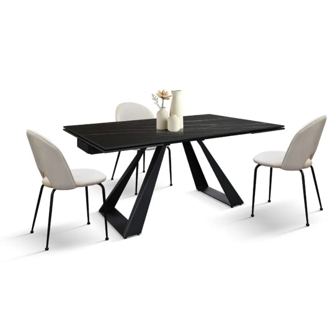 Masă extensibila MORENA, ceramică-picior metalic 160 cm/90 cm - 3