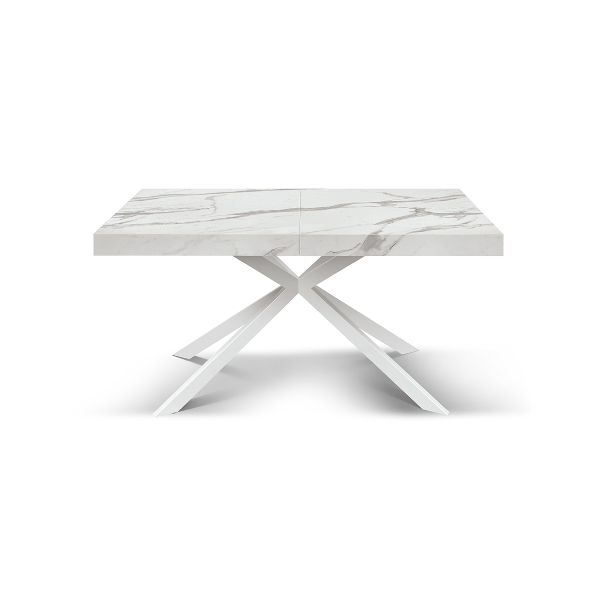 Masa extensibila SPIDER, blat ALB MARMORAT - 12