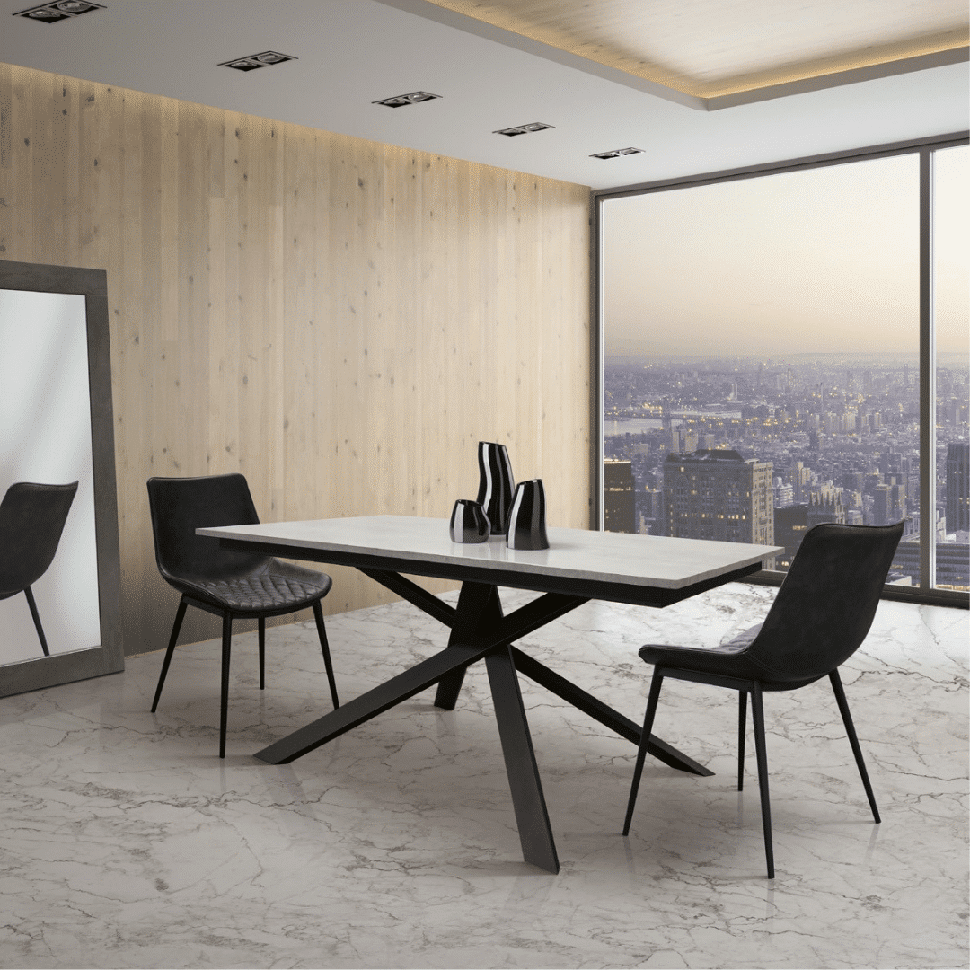 Masa Tiglio, blat extensibil pal laminat, picior metalic - 11