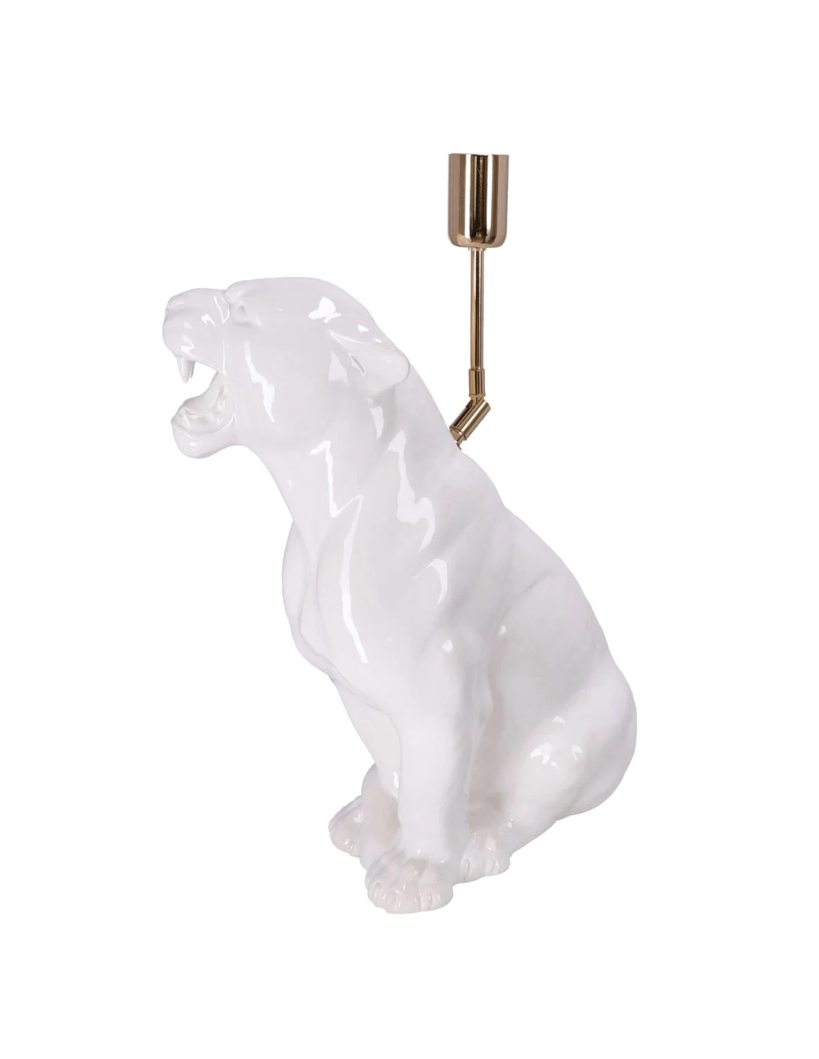 Lampa ceramica Leopard Alb h 45 cm - 3