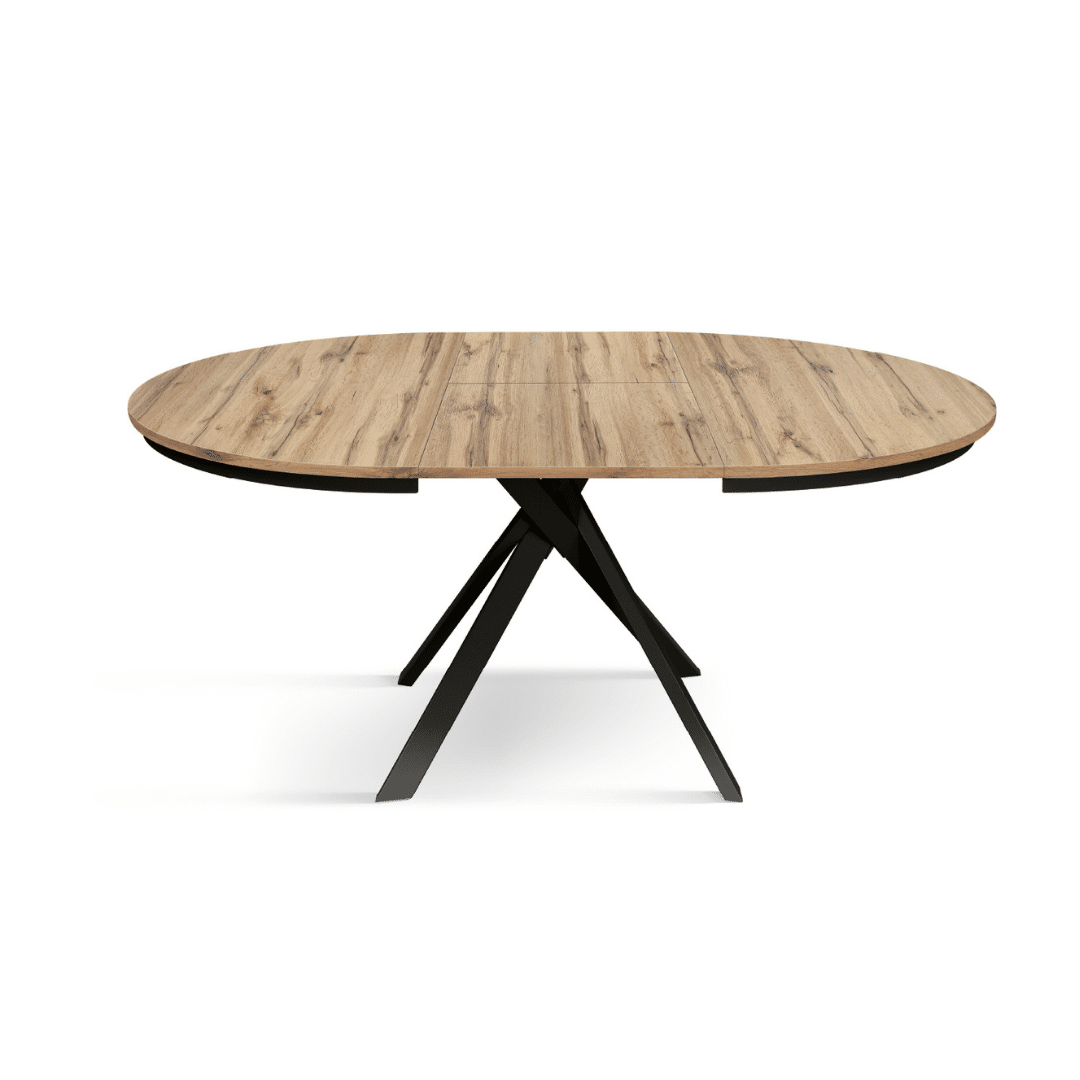 MASA ROTUNDA EXTENSIBILA LILA -PICIOR METALIC-BLAT RUSTIC - 2