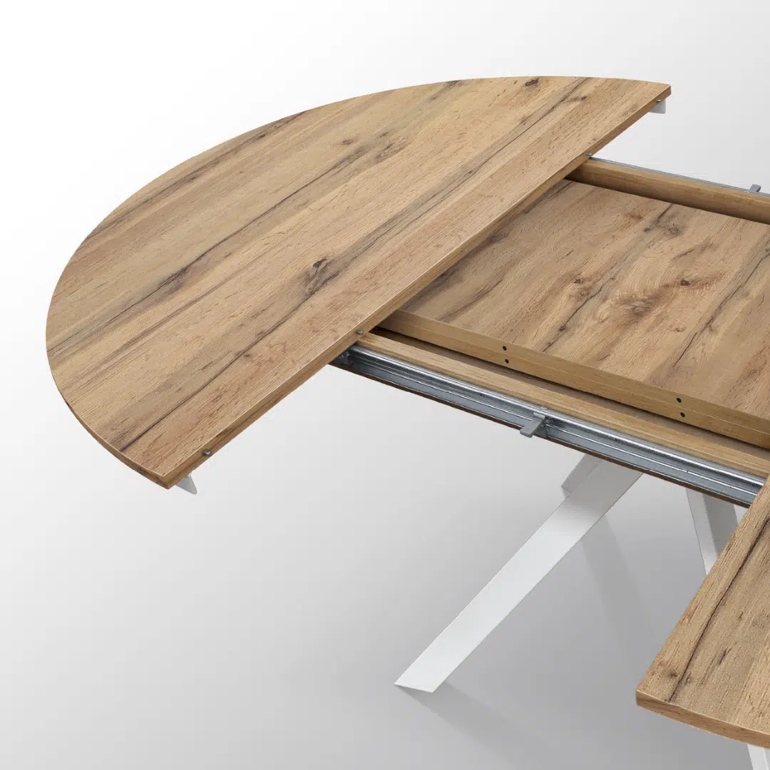 MASA ROTUNDA EXTENSIBILA LILA -PICIOR METALIC-BLAT RUSTIC - 14