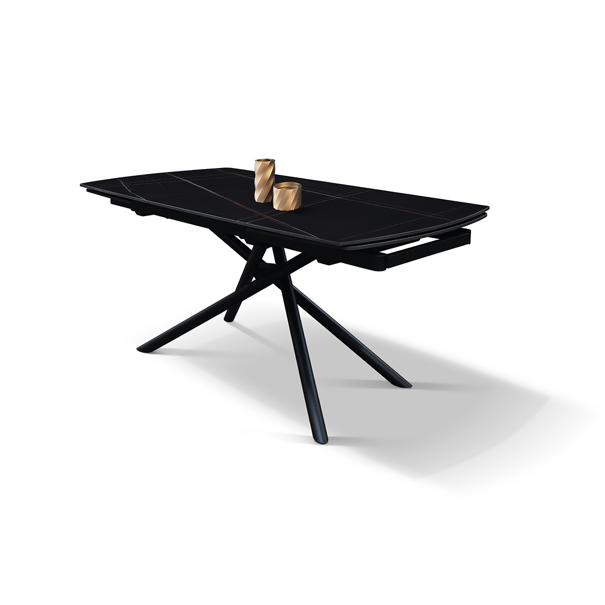 Masa ceramica extensibila Sahara Noir 160 x 90 x 75 cm - 9