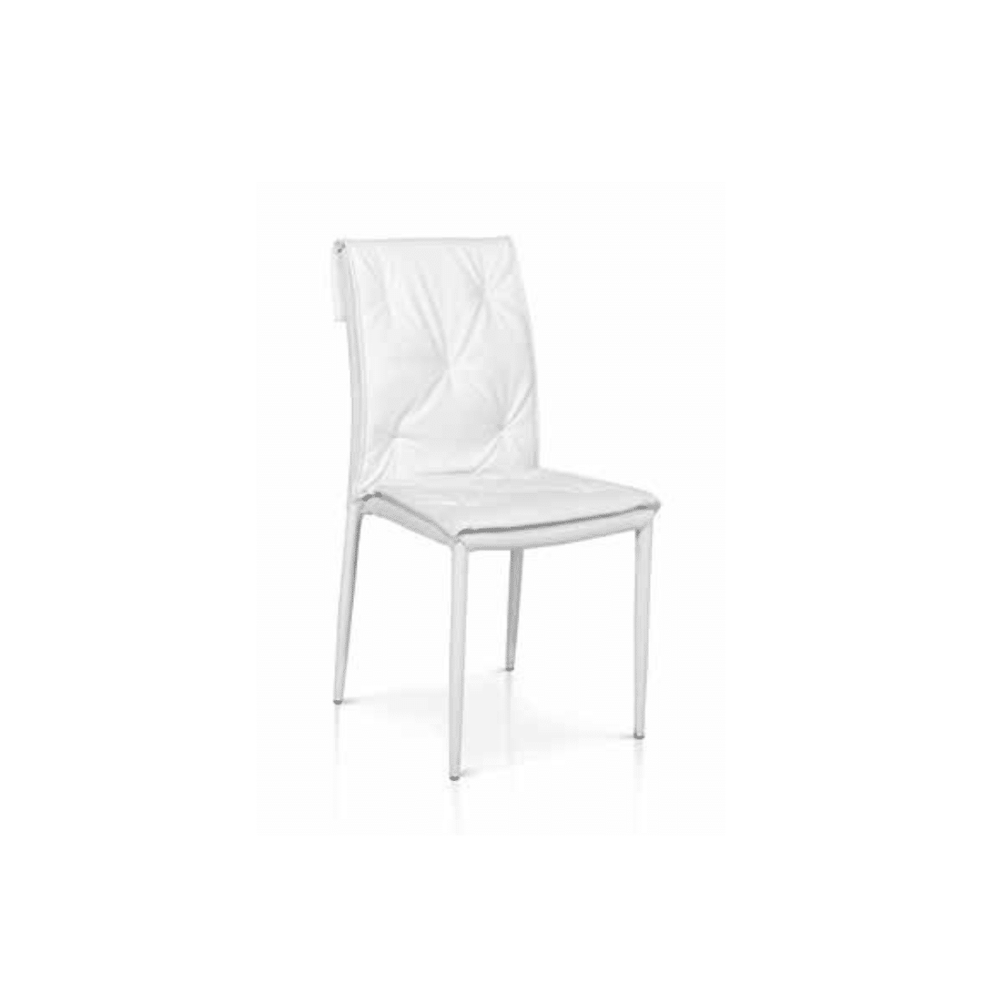 Scaun Solan, structura metalica, piele ecologica - 4