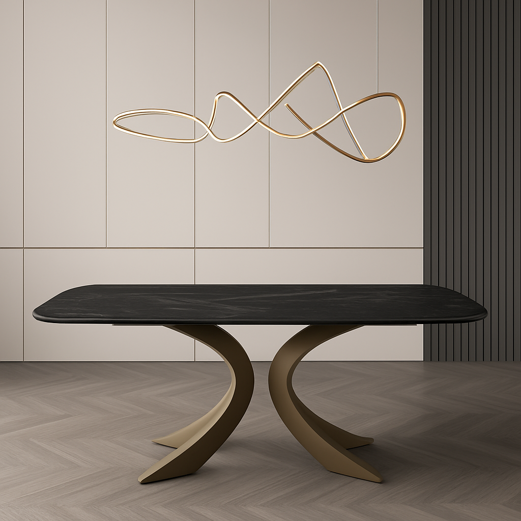 Masa ceramica extensibila Clepsydra 180 cm /90 cm / H 77 cm - 10