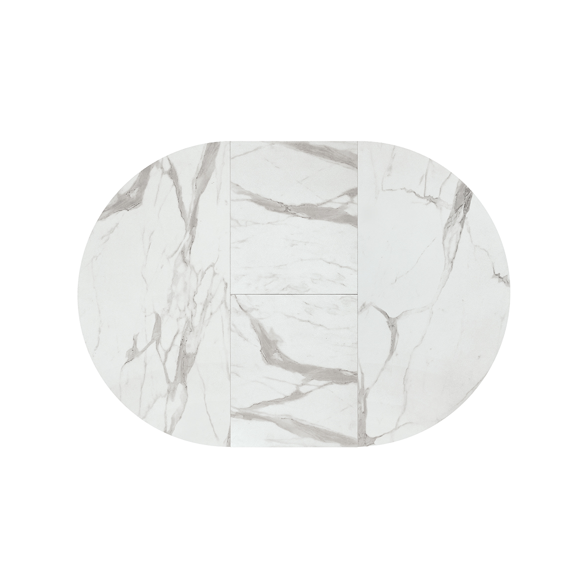 Masa rotunda extensibila Melania, blat Alb Marmorat Ø 120 cm - 4