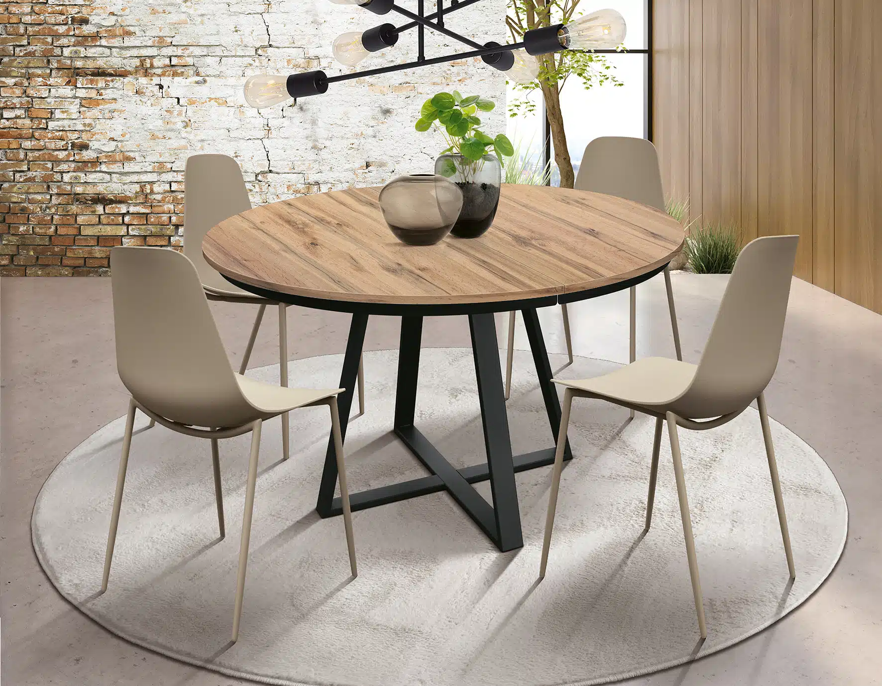 Masa Melania rotunda extensibila 120 cm - 5