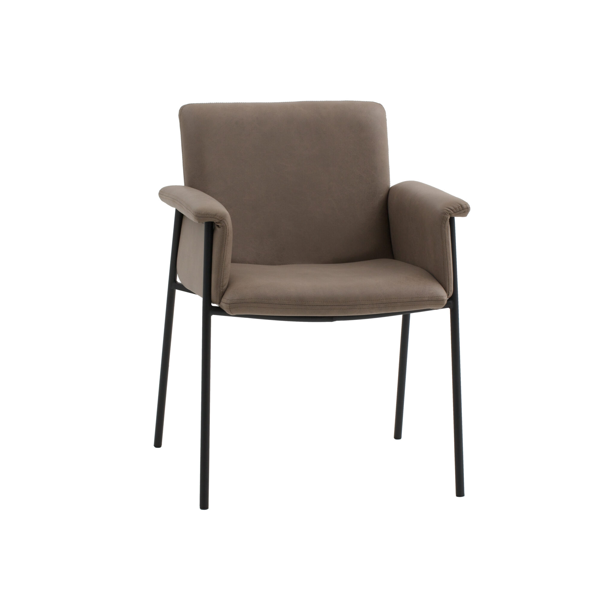 Scaun tip fotoliu Ramira, piele ecologica, structura metalica