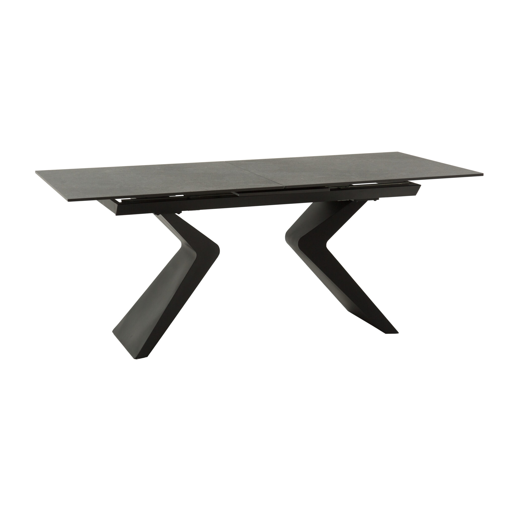 masă extensibilă ceramică miro black, 180 cm/90 cm