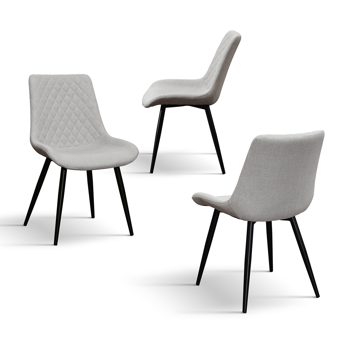 SET 4 Scaune Point tesatura, structura metalica - 9