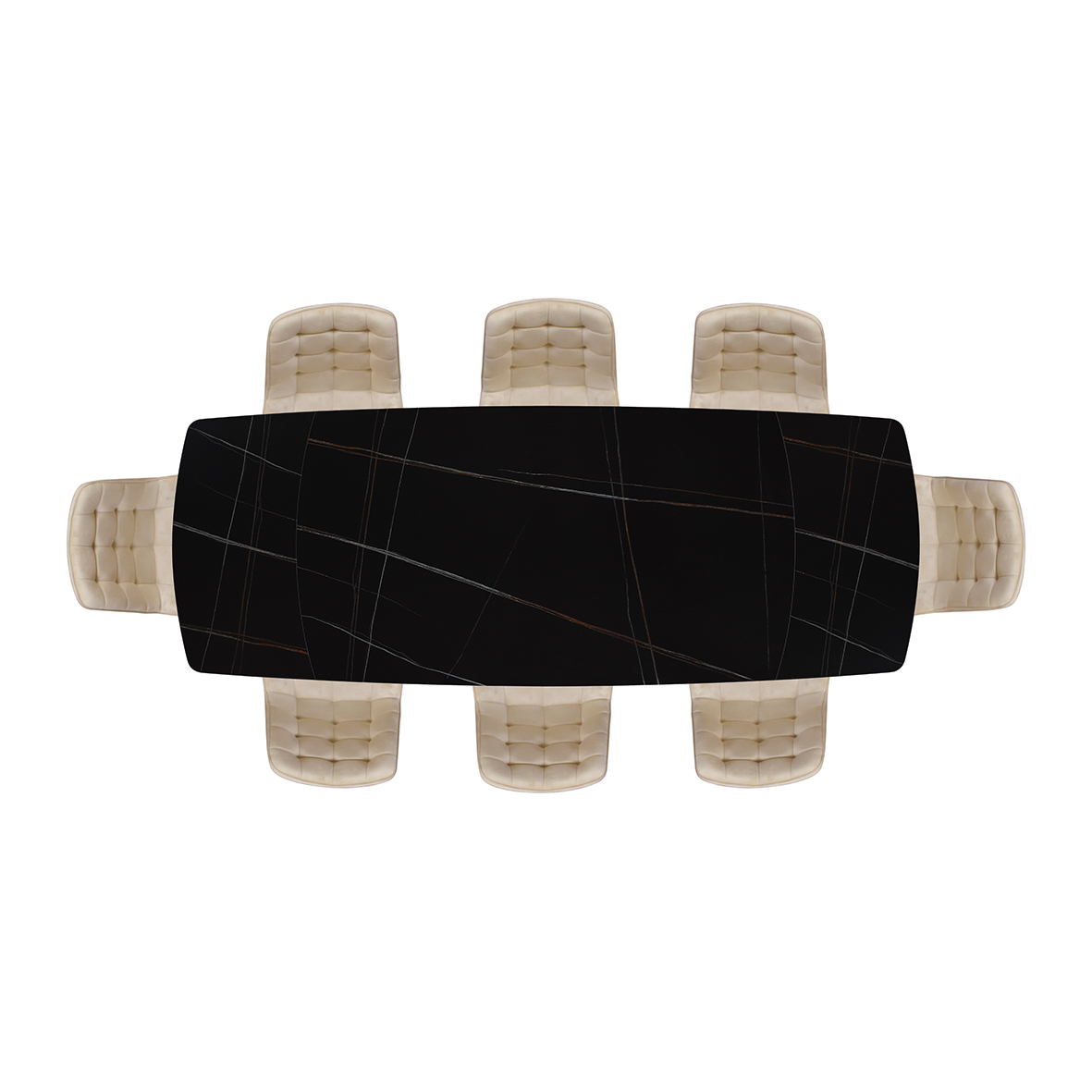 Masa ceramica extensibila Sahara Noir 160 x 90 x 75 cm - 5