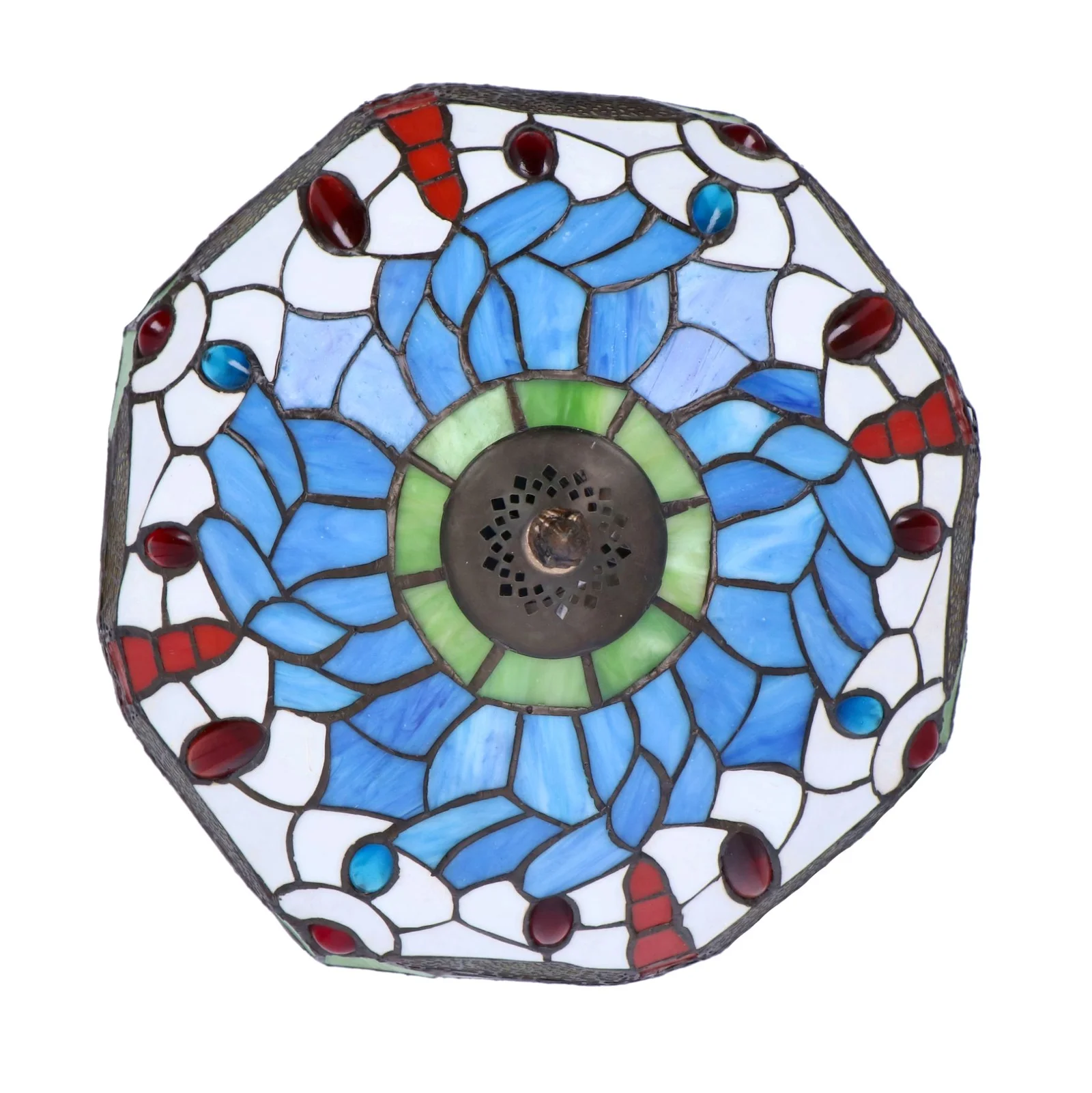 Lampa de masa Tiffany Blu h 45 cm, abajur 30 cm - 4
