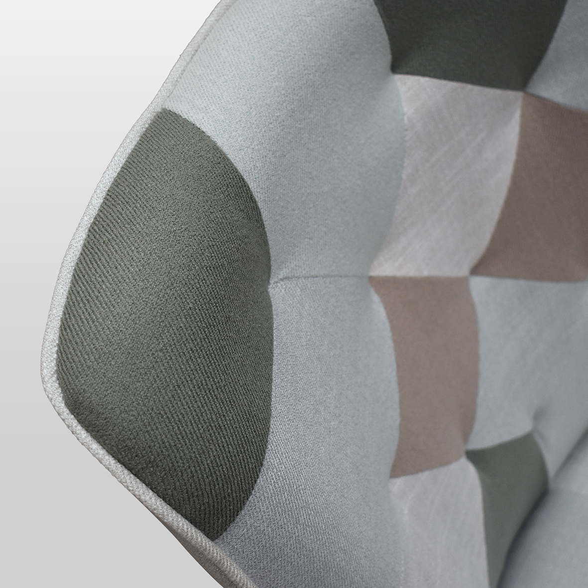 Fotoliu Patchwork, structura metalica, tesatura multicolora - 13