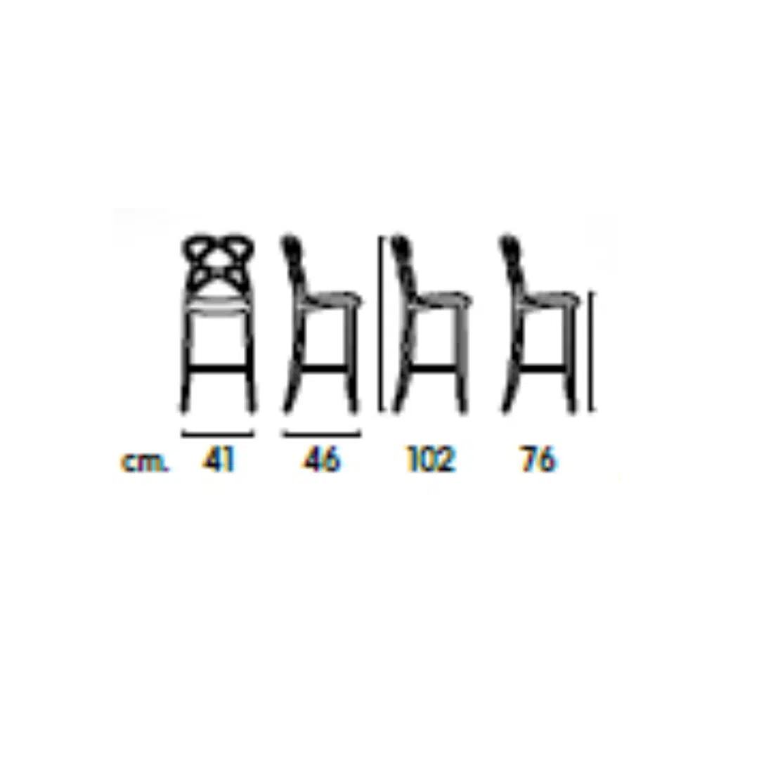 SET 4 SCAUNE BAR INFINITY -POLIPROPILENA-HORECA - 6