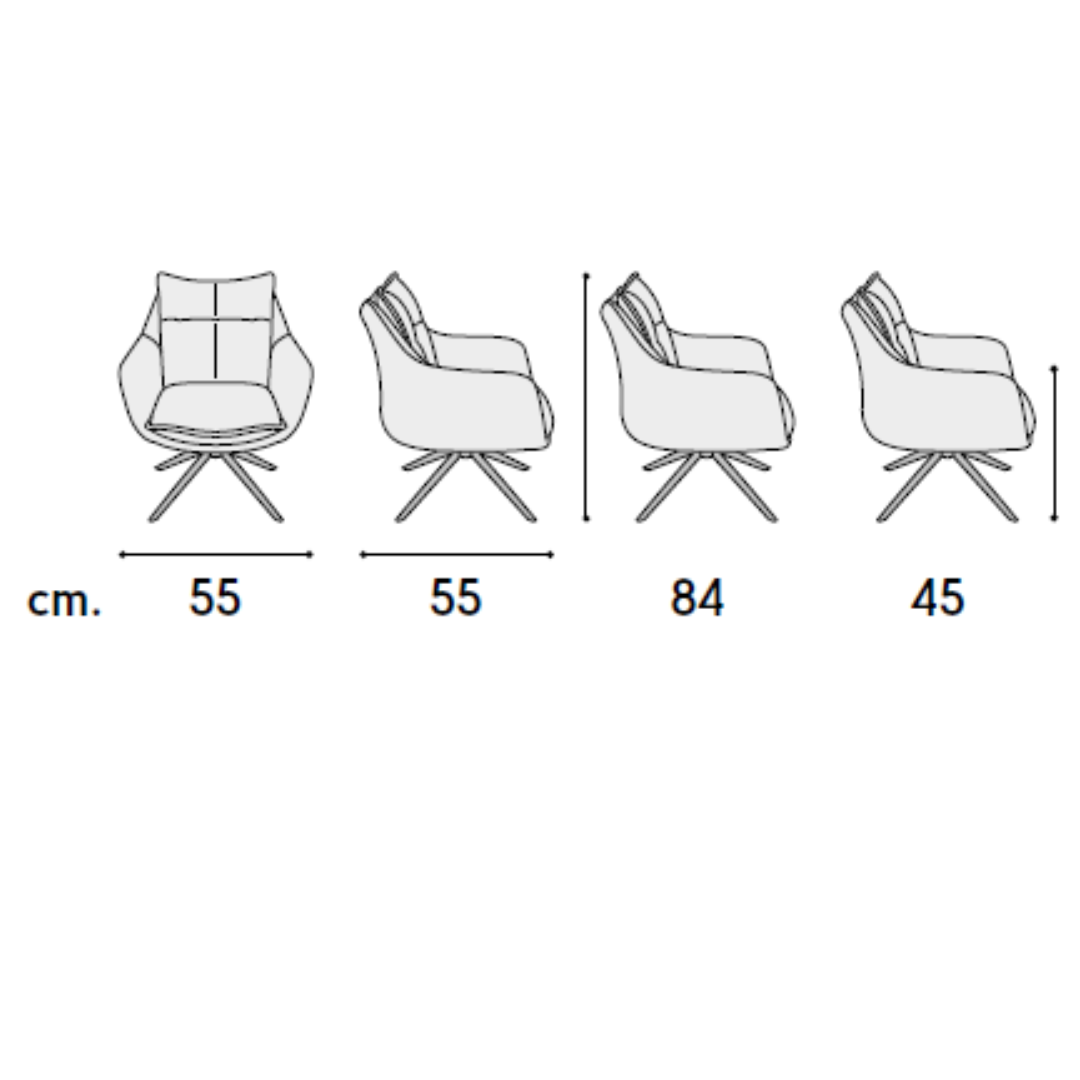 Fotoliu Magnum, structura metalica, din tesatura - 6