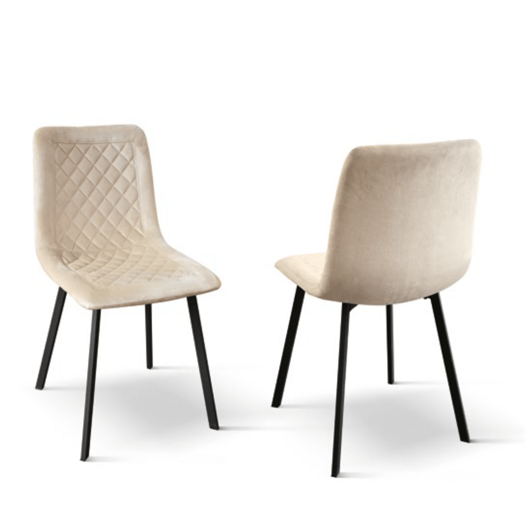 SET 4 Scaune Slim, structura metalica, catifea - 8