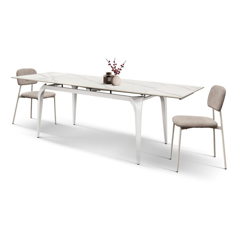 Masă ceramică extensibilă Evelin 140/80 cm + 2 extensii de 40 cm - 4