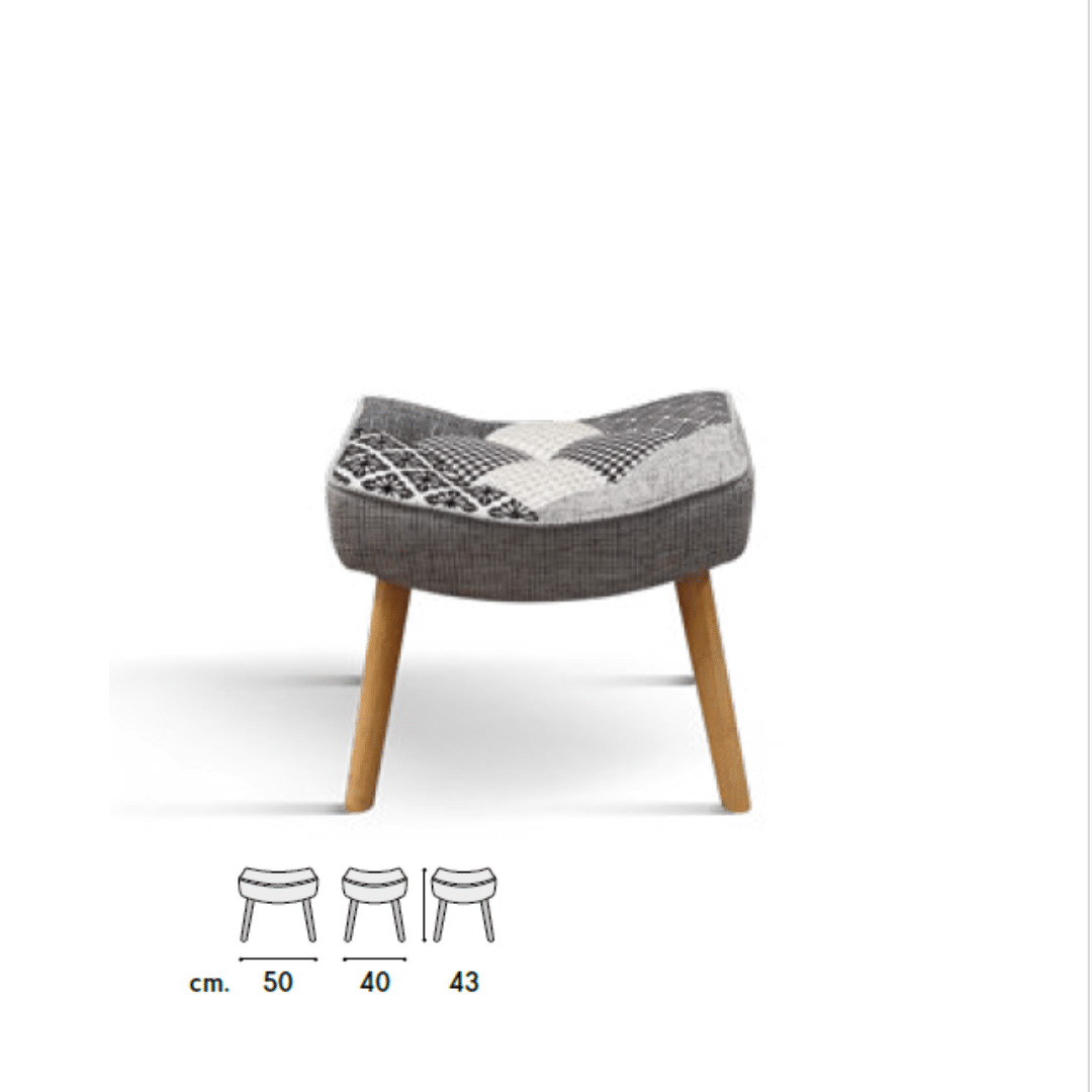 Fotoliu Patchwork, structura metalica, tesatura multicolora - 26