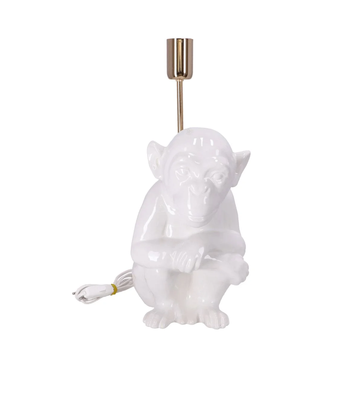 Lampa ceramica Maimuta Alba h 35 cm - 2