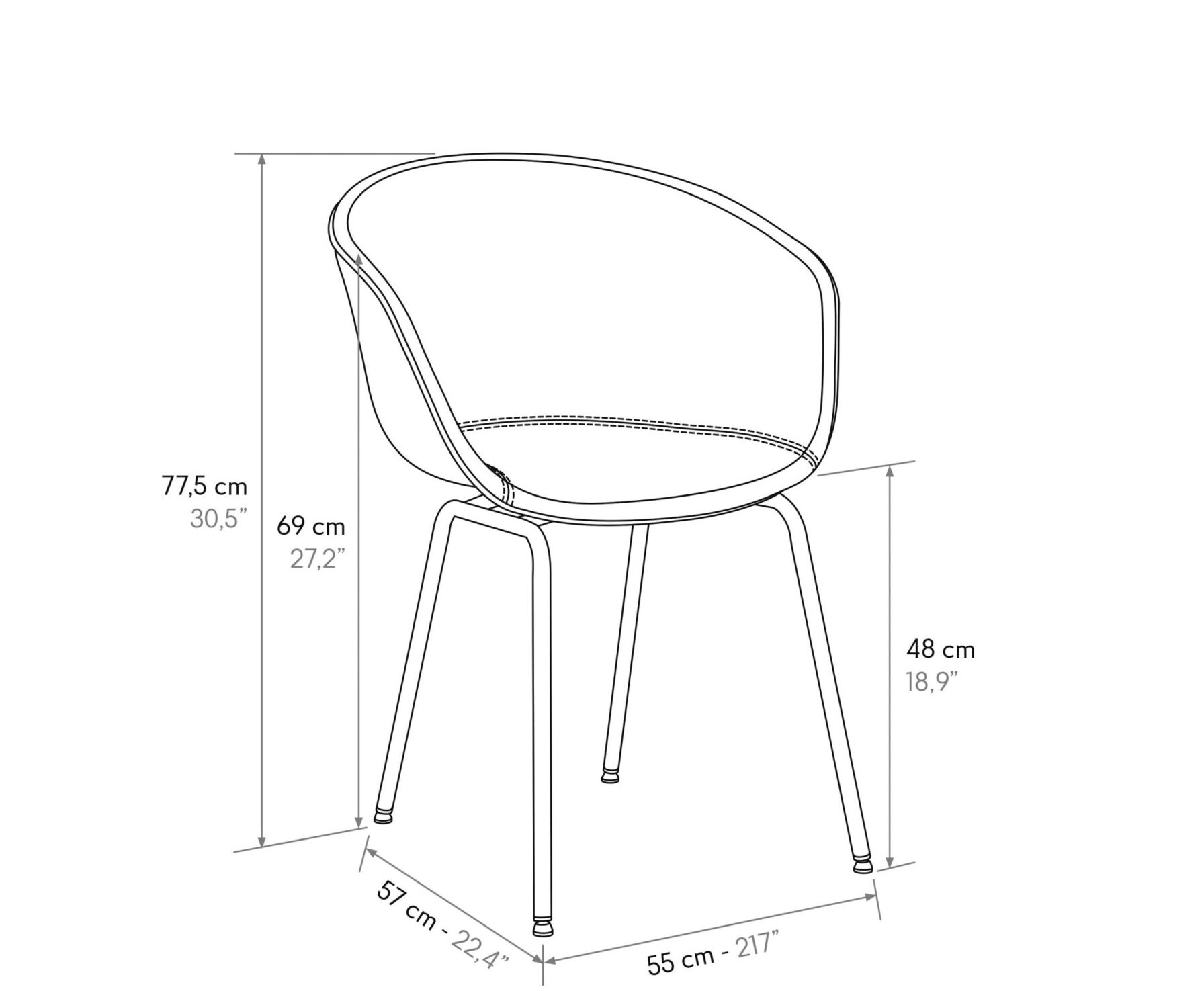 SET 4 Scaune Ciprus, piele ecologica ,structura metalica - 12
