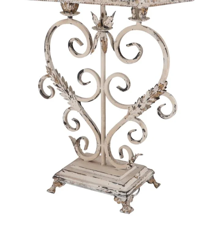 Lampa Shabby Chic Heart rasina si metal h 78 cm - 3