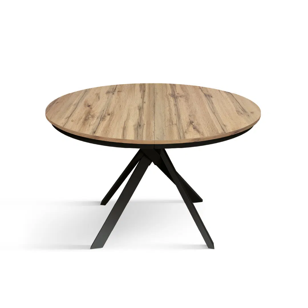 MASA ROTUNDA EXTENSIBILA LILA -PICIOR METALIC-BLAT RUSTIC - 15