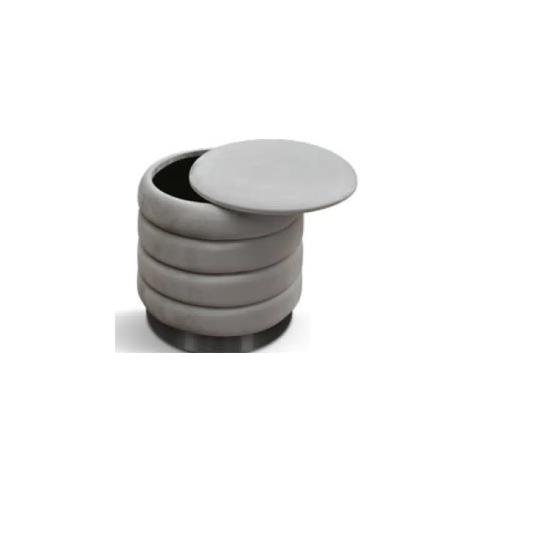Taburet Favo cu spatiu de depozitare, structura mdf, catifea - 6