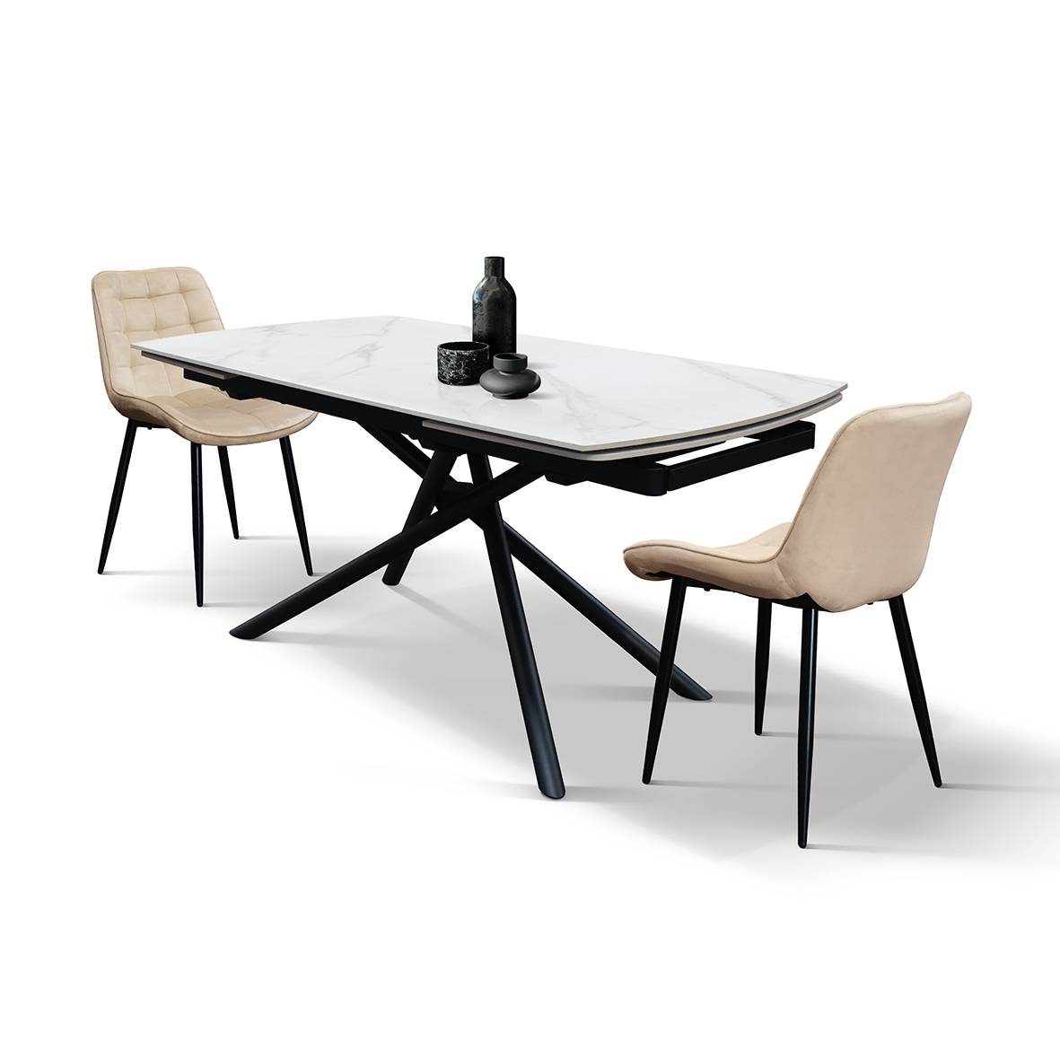 Masa ceramica extensibila Sahara Statuario 140 cm /90 cm /75 cm - 2