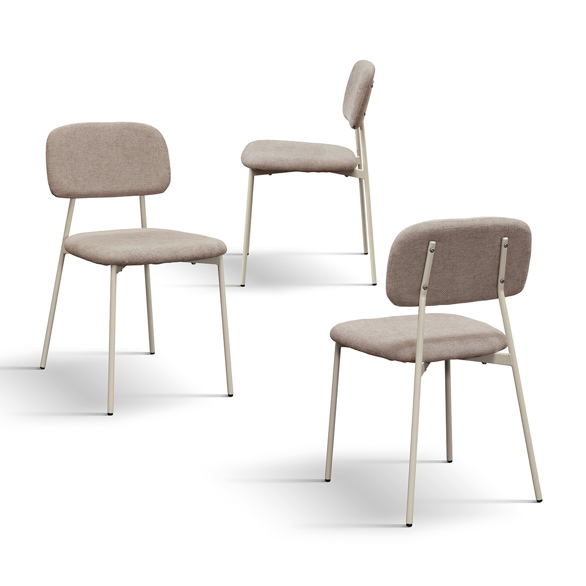 SET 4 Scaune BETO ,tesatura ,structura metalica - 2