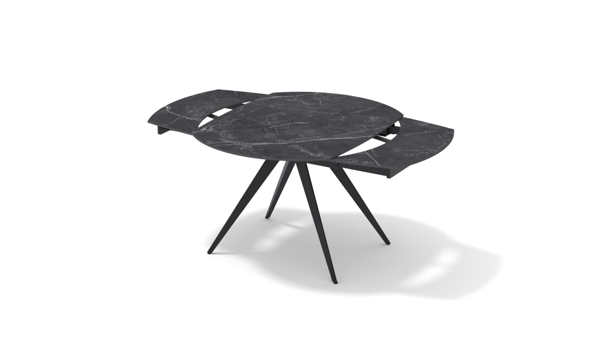 Masă Daisy Rotativă extensibilă, Sticlă ceramică-picior metalic - 25