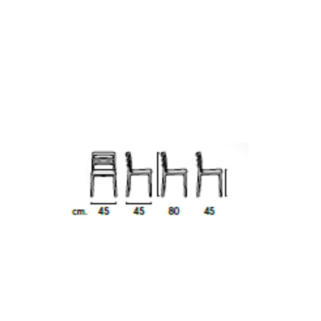 Set 4 scaune RIGATO -POLIPROPILENA- HORECA - 23