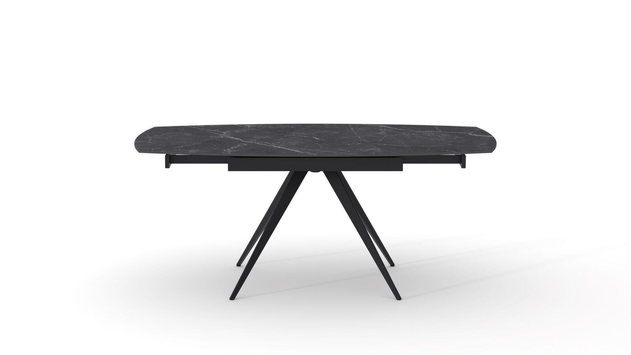 Masă Daisy Rotativă extensibilă, Sticlă ceramică-picior metalic - 30